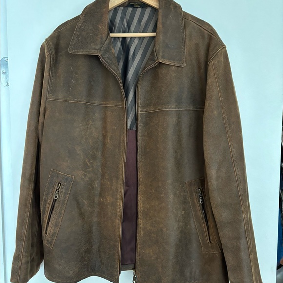 Vintage Brown Leather Jacket - Picture 1 of 5
